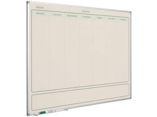 Weekplanner Elegance Engels softline profiel 8mm 90x120cm aluframe
