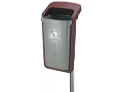 Kunststof buitenafvalbak 50 liter Grijs Bordeaux