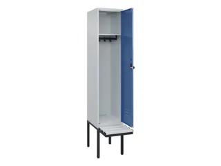 locker met bank,HxBxD 2120x400x815mm,1vak,vak B 400mm,draaigrendel - 2
