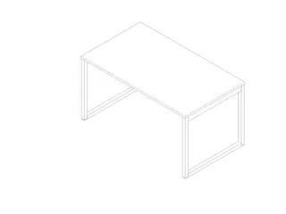 bureau,HxBxD 730x1400x800mm,blad wit,sledeframe wit - 1