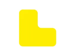 plaksymbool,L-vorm,markering HxB 100x100mm,PVC,geel