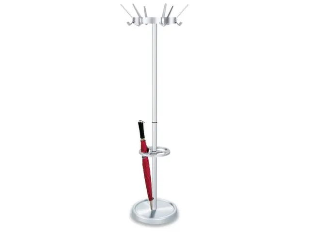 Kapstok 1800x500mm 6/12 Hoed- / Jashaken Paraplubak Aluminium-Zilver