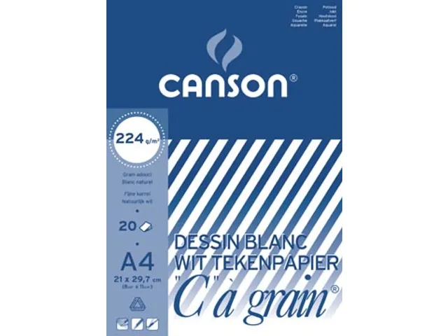 tekenblok C à grain 224 g/m² 21 x 29,7 cm (A4)