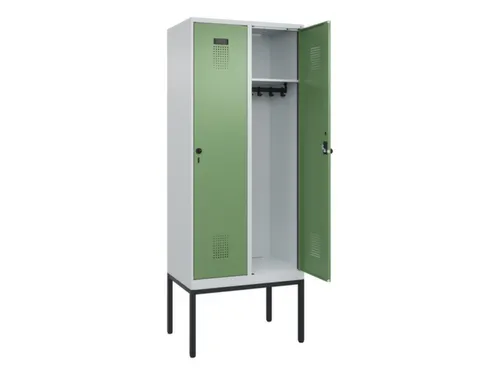 locker,HxBxD 2120x800x500mm,2vak,vak B 400mm,draaigrendel