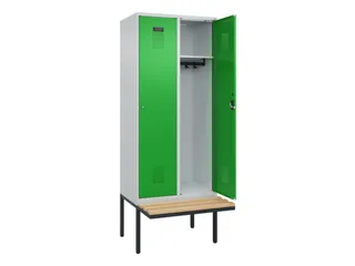 locker met bank,HxBxD 2120x800x815mm,2vak,vak B 400mm,cilinderslot - 1
