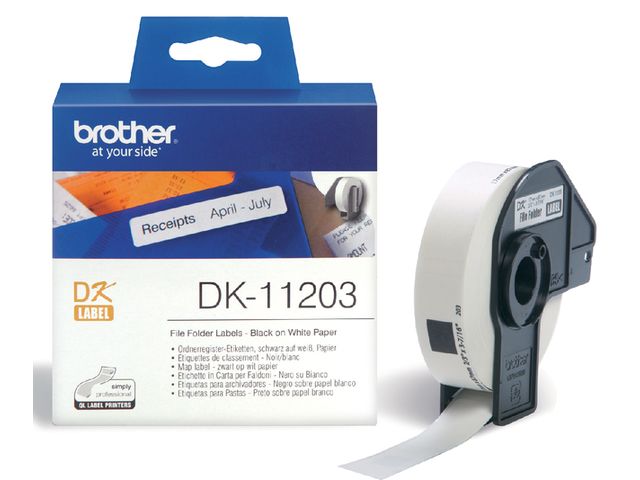 Etiket Brother DK-11203 17x87mm archivering 300stuks | LabelprinterOnline.be