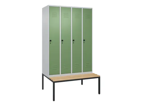 locker voor scheiding van kleding,HxBxD 2120x1200x815mm,4vak