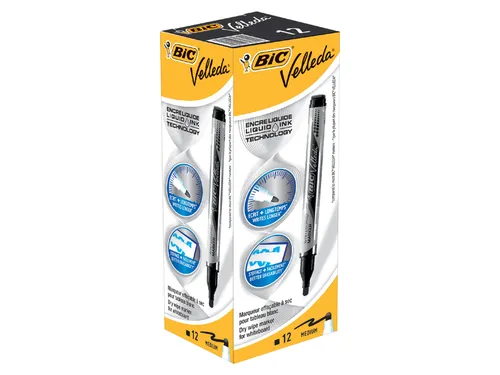 Viltstift Bic Velleda liquid whiteboard rond medium zwart