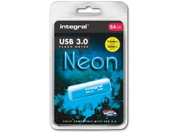 Neon USB 3.0 stick, 64 GB, blauw