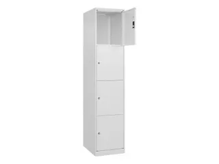 lockerkast,HxBxD 1850x400x500mm,1x4vakken,vak B 400mm,cil.-slot - 1