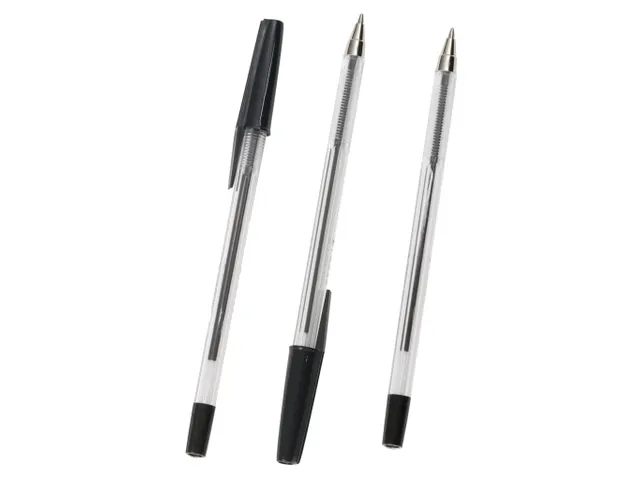 Balpen Met Dop Medium Punt 1.0mm Zwart