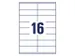 etiket Avery ILK 105x35mm 100 vel 16 etiketten per vel wit