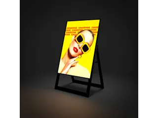 Verlicht Stoepbord LED Slide In A1 Zwart - 2