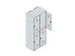 dubbeldekse locker,HxBxD 1850x800x500mm,2x2vak.,vak B 400mm