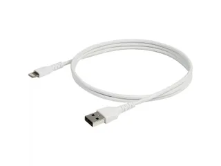 1 Meter Gehoekte Lightning Usb Kabel Apple Wit Aramide - 2