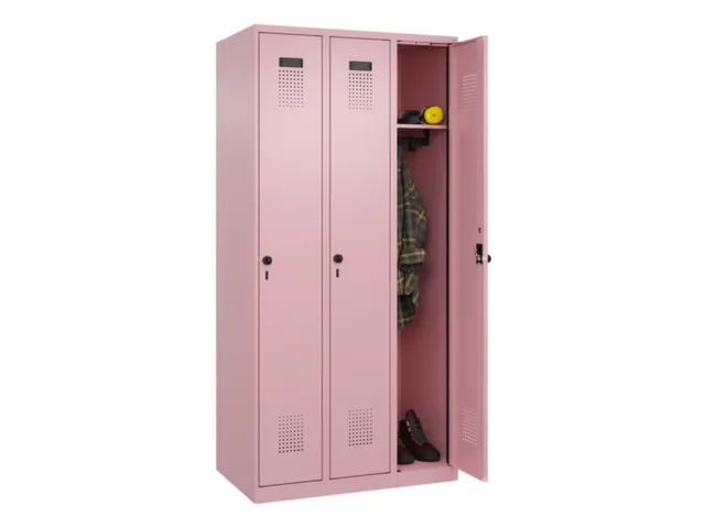 locker,HxBxD 1850x900x500mm,3vak,vak B 300mm,draaigrendel