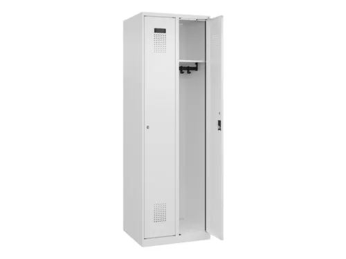 locker,HxBxD 1850x600x500mm,2vak,vak B 300mm,cil.-slot,staand op vloer