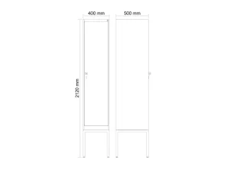 locker,HxBxD 2120x400x500mm,1vak,vak B 400mm,cil.-slot,voetonderstel - 3