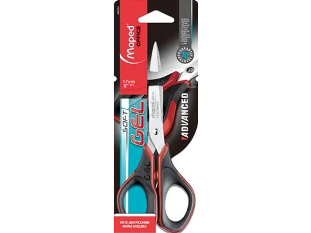 Maped schaar Advanced Gel 17 cm zwart en rood