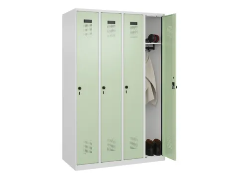 locker,HxBxD 1850x1200x500mm,4vak,vak B 300mm,draaigrendel