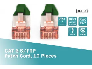 CAT 6 S-FTP patchkabel Cu LSZH AWG 27/7 Lengte 2m 10 stuks Groen - 5
