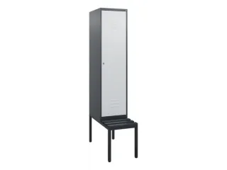 locker met bank,HxBxD 1950x400x815mm,1vak,vak B 400mm,cil.-slot - 1
