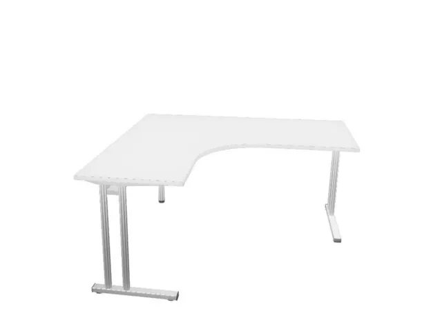 bureau in vrije vorm,HxBxD 740x1600x1600mm,vrije vorm,Bl-wit