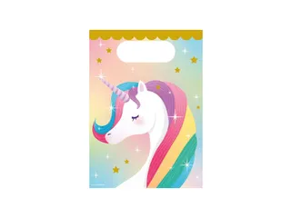 Gift bags Unicorn Papieren uitdeelzakjes 23x16,5cm 6 stuks - 4