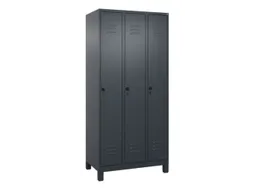 locker,HxBxD 1950x900x500mm,3vak,vak B 300mm,draaigrendel,voeten