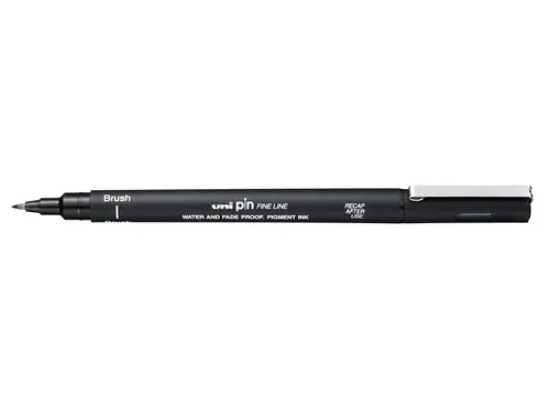 Fineliner Uni-ball Pin brush fijn zwart