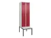 locker met bank,voor scheiding van kleding,HxBxD 2120x600x815mm,2vak