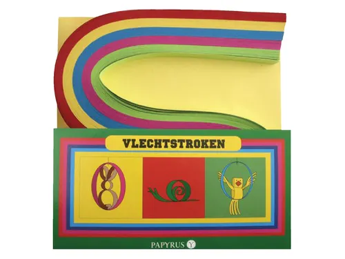 Vlechtstroken Kreatief 1.5x48cm assorti 200 stuks