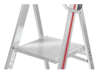 platformladder,bordes HxBxD 1650x440x400mm,7treden,aluminium - 10