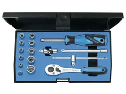 20 EMU-10 Dopsleutelset 1/4 inch 16-delig zeskant 4-13mm