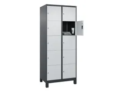 lockerkast,HxBxD 1950x800x500mm,2x5vakken,vak B 400mm,cil.-slot,voeten