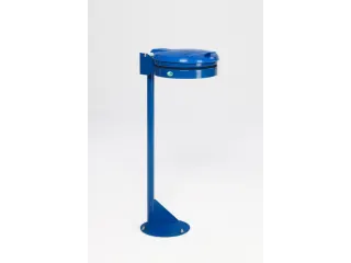 Afvalverzamelaar Plaatstaal 120 Liter Kunststof Deksel Blauw - 1