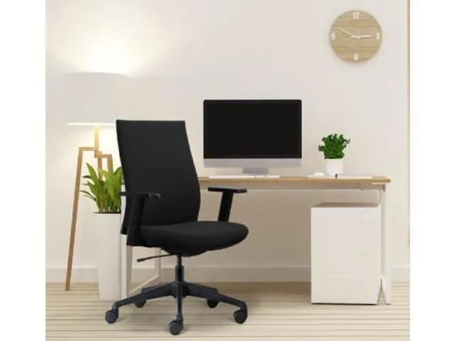 bureaustoel Canillo, stoffen rug