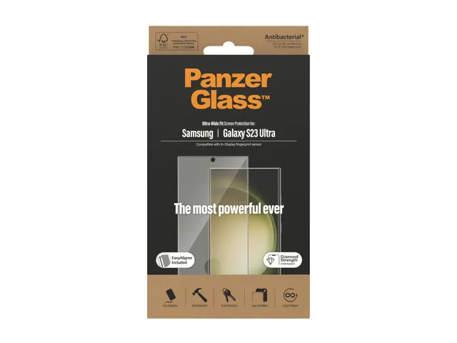 PanzerGlass Screen Protector Samsung Galaxy S23 Ultra | Ultra-Wide