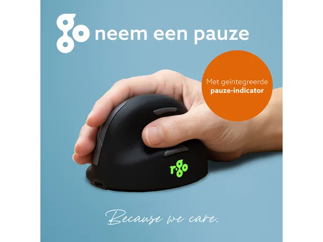 Ergonomische muis R-Go HE Break Large Rechts draadloos Zwart
