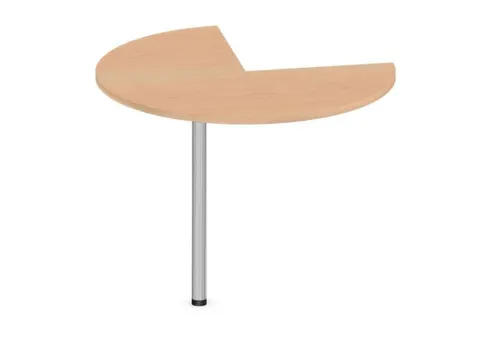 aanbouwtafel,i.h.v.,HxØ 720-840x1000mm,driekwartrond,NE-esdoorn