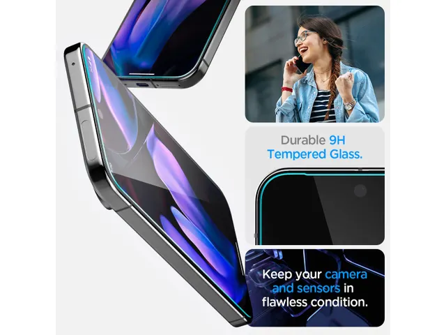 Spigen AGL08442 Schermbescherming Google Pixel 9 (Pro) Glas.tR EZ Fit