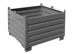 Systeem-Stapelcontainer Grijs 850x1200x1200mm 1000kg Inhoud 1m³