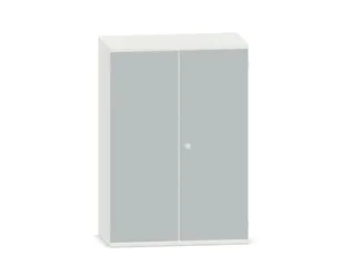 kantoorkast,HxBxD 1150x800x430mm,decor romp wit,decor front lichtgrijs - 1