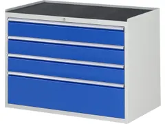 ladekast 825x1145x650mm 4laden cilinderslot RAL7035 RAL5010 metaal