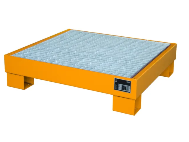 Opvangbak Staalplaat Bxdxh 800x900x220mm 61l Met Rooster Ral 2000