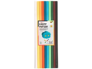 Crêpepapier Folia 50x200cm 10 rollen basiskleuren - 1