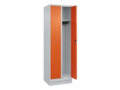 locker,HxBxD 1950x600x500mm,2vak,vak B 300mm,cil.-slot,sokkel