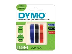 Labeltape Dymo rol 9mmx3M glossy vinyl assorti S0847750