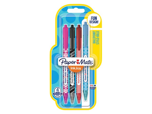 Paper Mate stylo bille Kilometrico, M, blister de 8 pièces, assorti