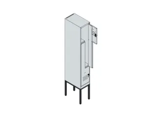 Z-garderobekast,HxBxD 2120x300x500mm,vak B 150/300mm,cil.-slot - 4
